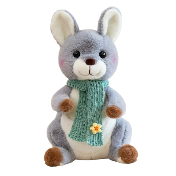 15.7 Inch Mother Kangaroo Plush – Soft Huggable Stuffed Animal with Scarf