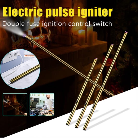 15.7 Inch USB Charging Igniter, Flameless Plasma Arc Lighter for Outdoor Barbecue Camping, Rechargeable Windproof Lighter for Grill Enthusiasts