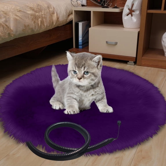 15.7 Inch USB Charging Pet Heating Pad Constant Temperature Warm Mat for Cats Dogs Small Animals Indoor Use (Purple)
