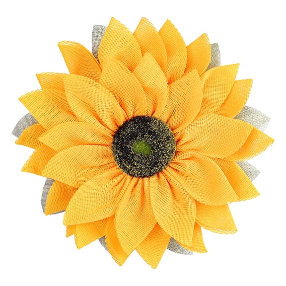 15.7 Inches Artificial Sunflower Wreath Silk Cloth Front Door Wreath Farmhouse Rustic Floral Wreath for Spring Summer Home Window Wall Wedding Farm Porch Decorations