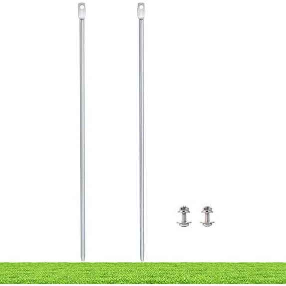 15.7" Metal Stakes for Yard Signs, 0.3 Inch Thickness, Stainless Steel Hardware Included