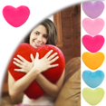 thumbnail image 1 of 15.7" Plush Pillow Heart Shape Cushion Fluffy Throw Pillow Decorative Back Cushion for Friends Valentine's Day, 1 of 4