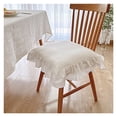 thumbnail image 1 of 15.7'' Ruffled Dining Chair Cushion Cover with Ties Zipper, Washable, 1 of 8