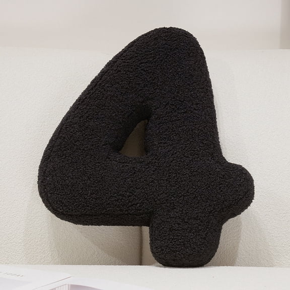 15.7" Soft Velvet Black Digital Pillow Digital 0 to 9 Decorative Throw Pillow for Bedroom Living Room DecorDigital 4