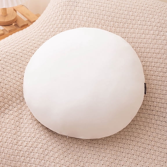15.7 inch Ball Pillow Nordic Round Throw Pillows Round Decorative Pillow for Couch, Sofa, Bedroom (Cold White)