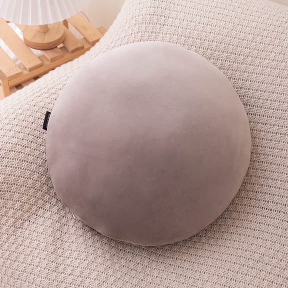 15.7 inch Ball Pillow Nordic Round Throw Pillows Round Decorative Pillow for Couch, Sofa, Bedroom (Warm Brown)