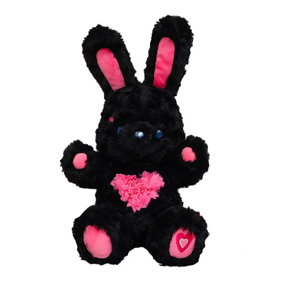 15.7 inch Plush Bunny,Cuddly Friend for Boy or Girl - Great Gift for Easter, Birthday,Black
