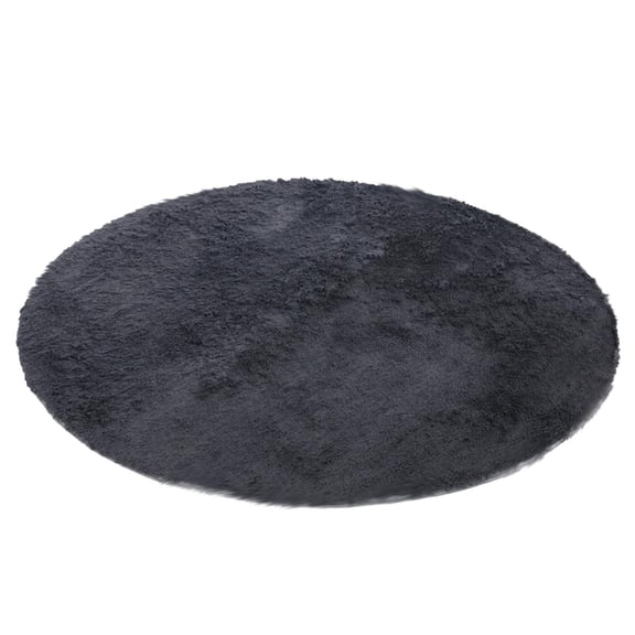 15.7 inches Mini Round Rug, Mini Rug Furry Rug Round Cushion for Chair, Furry Rug for Nail Desk, Shaggy Circular Rug Plush Rug