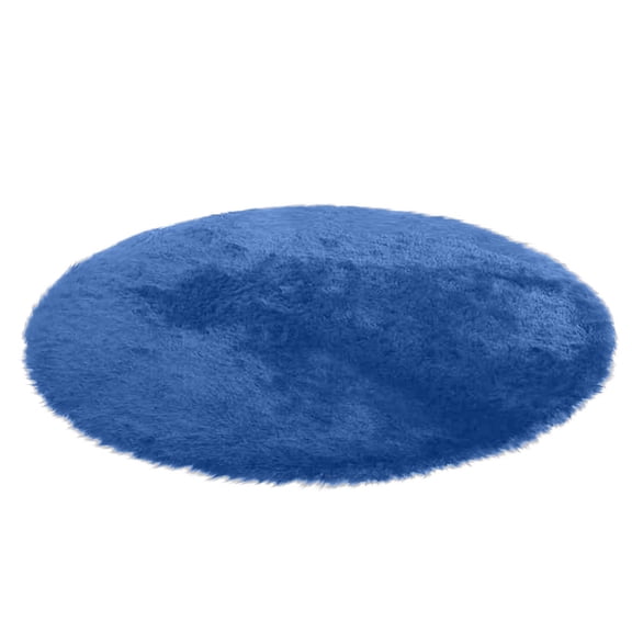 15.7 inches Mini Round Rug, Mini Rug Furry Rug Round Cushion for Chair, Furry Rug for Nail Desk, Shaggy Circular Rug Plush Rug