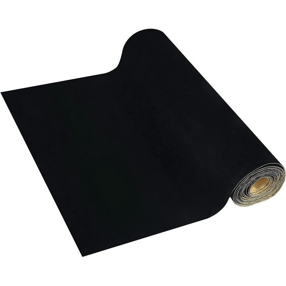 15.7" x 118" Black Self Adhesive Velvet Flocking Sheet Velvet Fabric Drawer Liner for Jewelry Decoration 0.6mm Thickness