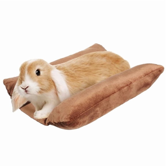 15.7" x 14" Soft Bunny Bed - Rabbit Bed, Warm Cuddle Cushion Plush Mat for Guinea Pig, Ferret, Cat Small Animal