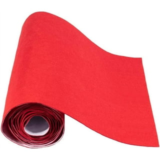 HS.DK 19 Inches by 100 Inches Self Adhesive Velvet Flocking Liner for Jewelry Drawer Craft Fabric Peel Stick (Red)