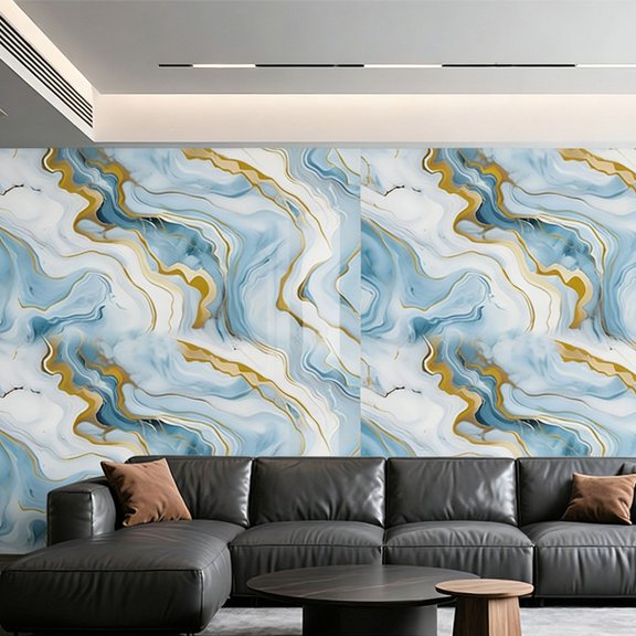 15.7"x118" Self-Adhesive Marble Effect Tile Wall Sticker Background,Vinyl Furniture Film ,Waterproof Marble Look Wallpaper for Kitchen,Bathroom,Living Room