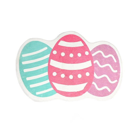 15.7"x23.6" Easter Bathroom Rug Egg Rug Easter Door Mat Funny Non Slip Washable for Bathroom Kitchen Decor Shower Living Room Bedroom