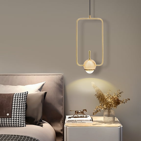 15.74*7.87in Modern Adjustable Design Ceiling Mount Gold Pendant Light Fixture for Dining Room, Warehouse