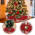 thumbnail image 1 of 15.74'' Buffalo Plaid Christmas Tree Skirt Claus Christmas Tree Pattern Rustic Farmhouse Christmas Tree Skirt Mat for New Year Xmas Party Decorations Home Yard Ornaments, 1 of 7