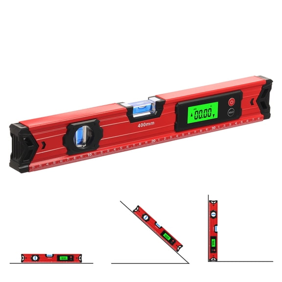15.74 Inch Digital Level Professional Smart Precision Torpedo Level Tool Bright LED Display Magnetic Bottom for Construction Woodworking