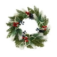 thumbnail image 1 of 15.74 Inch Real Touch Christmas Wreath with Pinecones and Berries, Artificial Cedar Pine Wreath for Front Door, Farmhouse Holiday Decor for Indoor Outdoor Christmas Decoration, 1 of 4