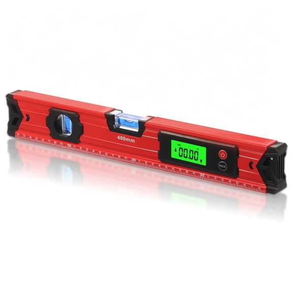 15.74 inch Smart Digital Level, LED Screen Torpedo Level Magnetic Tool with Bright Bottom for Construction & Woodworking