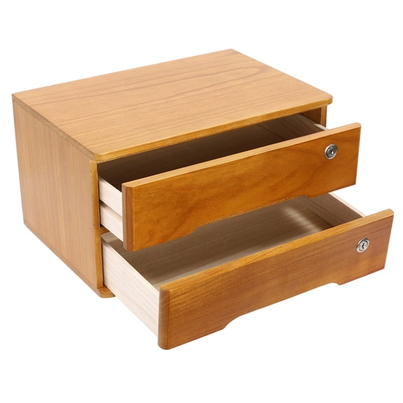 15.75*11.02*8.66 in Desktop Storage Box, Desk Organizer, Desktop Storage Box with Lockable Drawers for Office, Study, Bedroom, Dresser, Kitchen