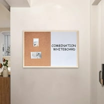15.75"×11.81"×0.78" White Board & Cork Combo for Wall, Magnetic Double-Sided Dry Erase Combination Hanging Whiteboard Planning, Memo, School, Home, Office