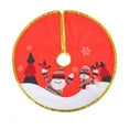 15.75"Christmas Gold Border Tree Skirt Decoration Ornament Creative