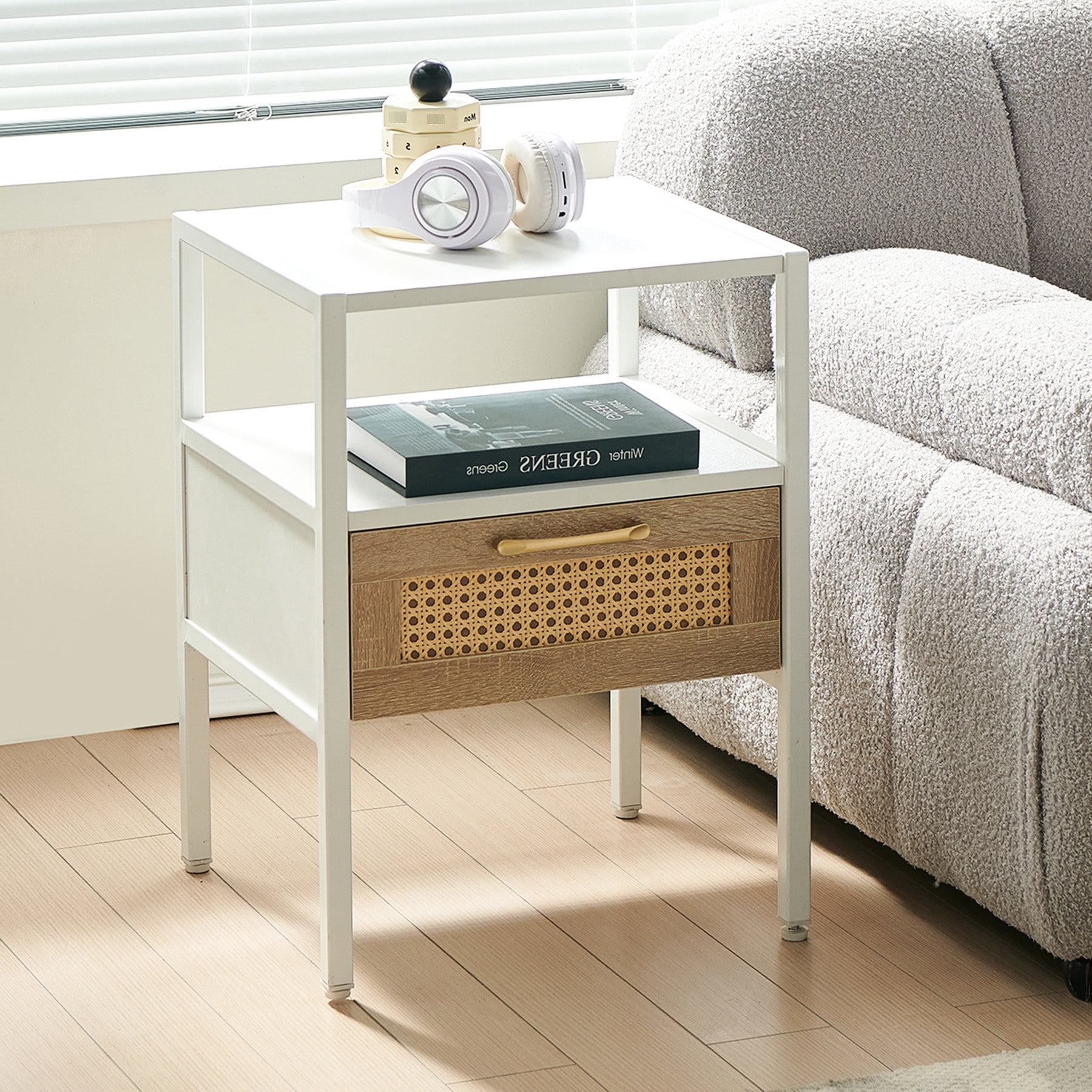 15.75" End Table / Multi - function Drawer and Stable Design / Indoor ...