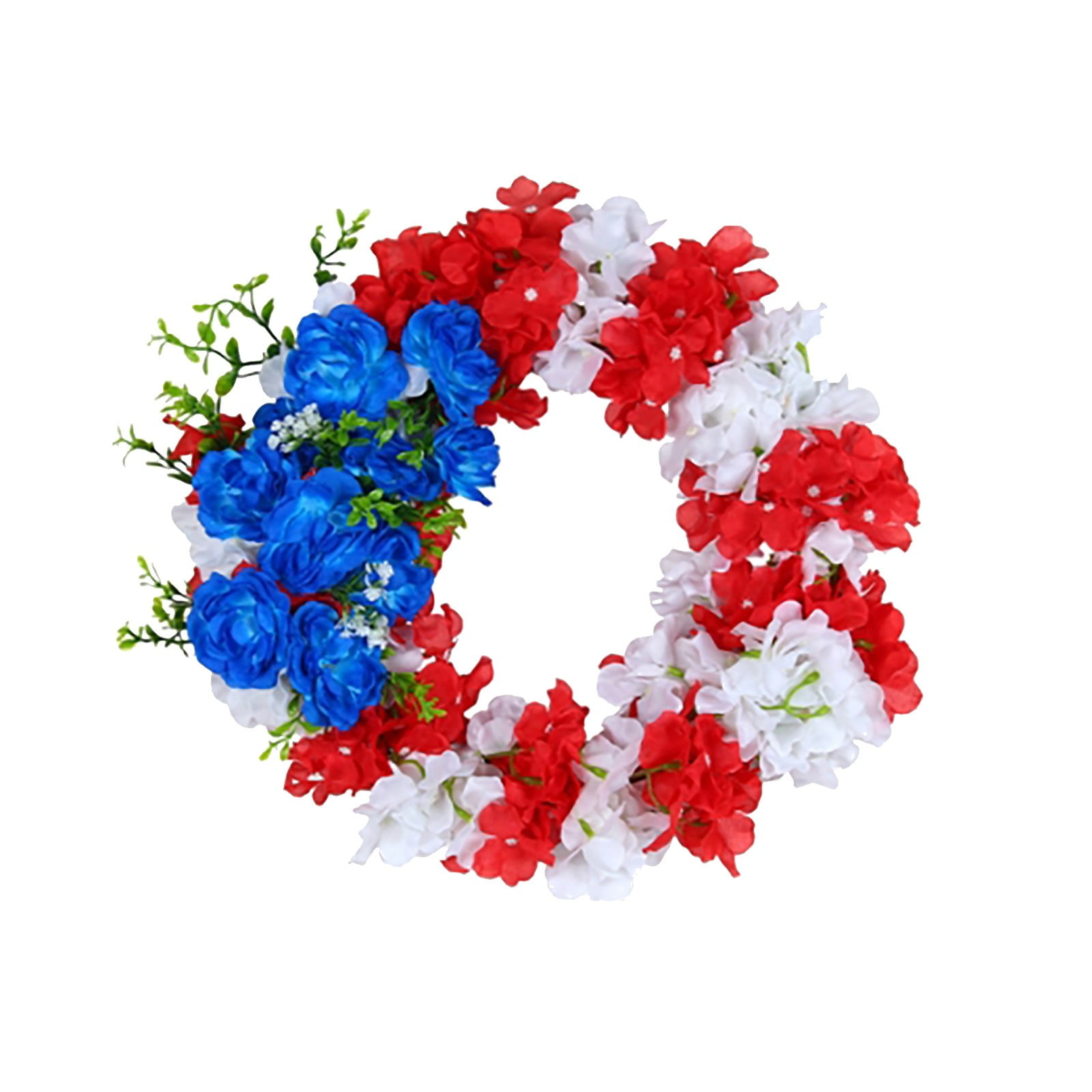 15.75 Inch Patriotic Wreath For Front Door Fourth Of July Independence