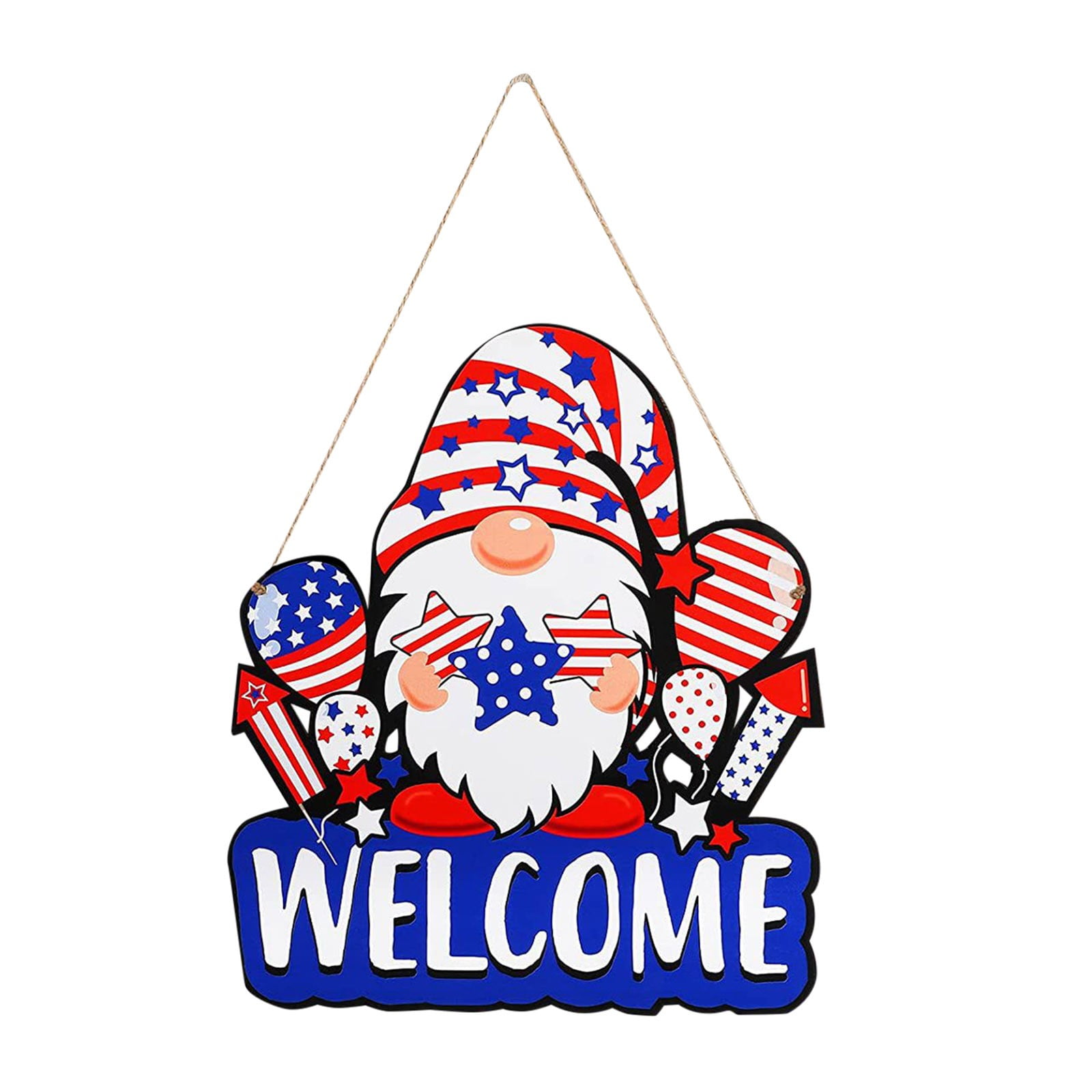 15.75 Inch Patriotic Wreath For Front Door Fourth Of July Independence