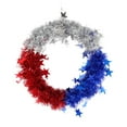 15.75 Inch Patriotic Wreath For Front Door Fourth Of July Independence