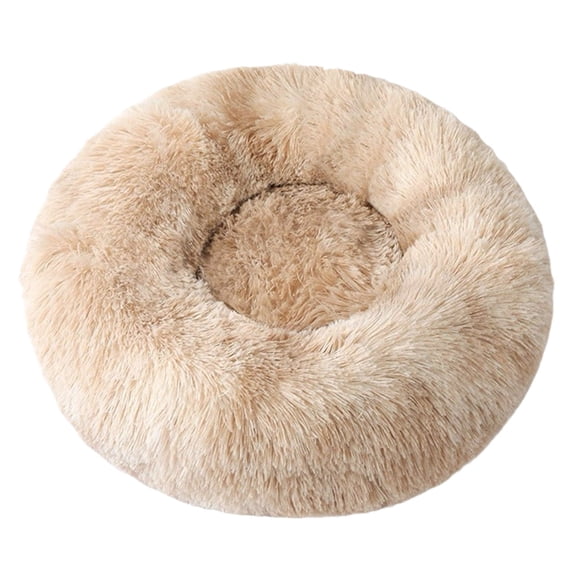 15.75 Inch Round Cat Bed for Indoor Cats Soft Warm Cuddle Sleeper Reversible Cushion Washable Pet Bed for Small Dogs and Cats Cozy Comfortable Mat