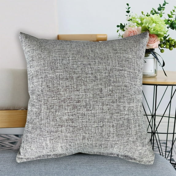 15.75 Inch Square Pillow Cover -Decorative Cushion Case for Sofa, Living Room and Bedroom, All-Season Home Decor Accent Pillow Protection Cover Gray