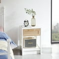 thumbnail image 1 of 15.75"L x 15.75"W Size - Rattan Woven Exterior - Office Interiors - Clean with Damp Cloth Nightstand, 1 of 6