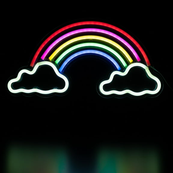 Northlight LED Rainbow and Clouds Neon Lighted Wall Art - 15.75"