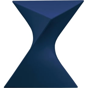 15.75" Navy Blue Stackable Side Table - Weather-Resistant Plastic Triangular Accent End Table for Indoor & Outdoor Use