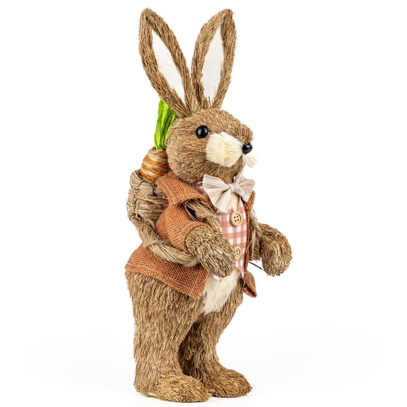 15.75" Sisal Bunny with Carrot Backpack by Ashland  - Spring Easter Home Decor