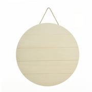 Stylecraft 15.75" Slatted Round Unfinished Wood Plaque (1 Each)