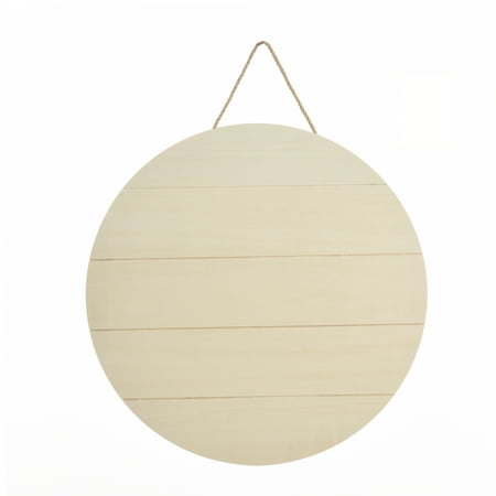Stylecraft 15.75" Slatted Round Unfinished Wood Plaque (1 Each)