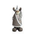 thumbnail image 1 of 15.75" Textured Eco-Friendly Reindeer with Silver Christmas Tree Tabletop Figure, 1 of 2
