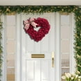 thumbnail image 1 of 15.75'' Valentines Wreath Wall Hanging Heart Wreath Decorative Ornaments Garland, 1 of 8