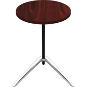 15.75 in. Guest Area Round Top Accent Table, Mahogany