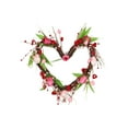 thumbnail image 1 of 15.75 in Heart Shaped Pink & White Tulip Wreath for Valentine's Day, Wedding & More, 1 of 6