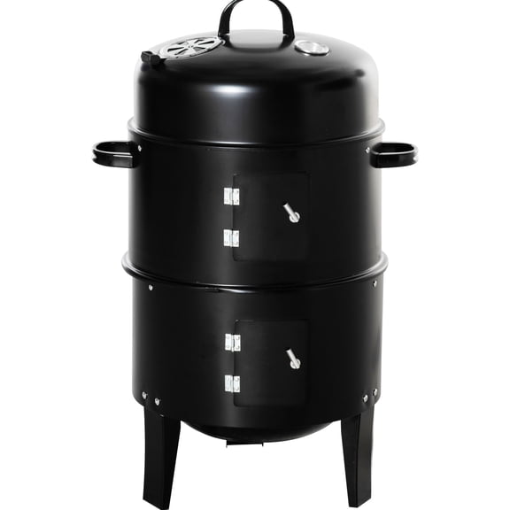 15.75-inch Depth - BBQ Smoker and Firepit - Outdoor Gathering - Heat-resistant and Safe