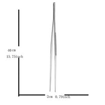 15.75 inch Kitchen Tweezers Fine Tweezer Tongs, Stainless Steel Food Tweezers Multi-function Cooking Tongs Kitchen Serving Tong Long Tweezer Tongs, Professional Garnish Tools