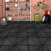 15.75" x 15.75" Interlocking Garage Floor Tiles Vented Water Drainage 25/50Pcs