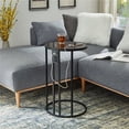 thumbnail image 1 of 15.75 x 15.75 x 25 in. Annabel End Table - 2 USB Charging Ports 2 Outlets Power Plug, Black & Black, 1 of 1