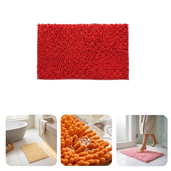 15.75 x 23.62 Inch Bathroom Rug, Water Absorbent Shaggy Bath Mat, Non Slip Floor Mat for Shower Entrance, Indoor Doorway