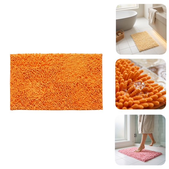 15.75 x 23.62 Inch Bathroom Rug, Water Absorbent Shaggy Bath Mat, Non Slip Floor Mat for Shower Entrance, Indoor Doorway