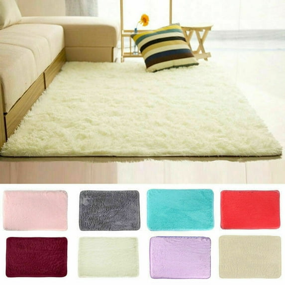15.75" x 23.62" Super Soft Rug for Living Room Decor, Fuzzy Rug for Boy Girl Dorm Room, Plush Rug for Playroom, Gray