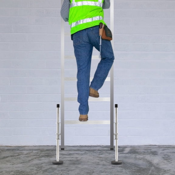 15.75in Height Adjustable Ladder Leveler with Anti-Slip Rubber Feet, Extension Ladder 330 lbs Capacity for DIY Homeowners, Painters, General Contractors